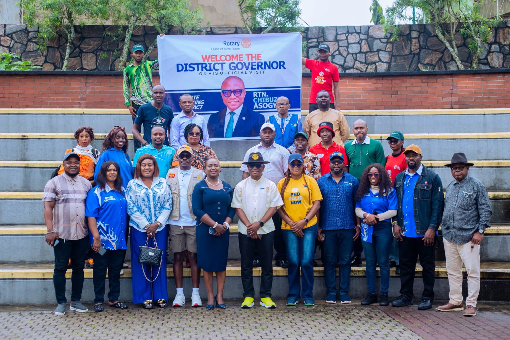 Rotary District Governor Rtn Chibuzo Asogwa during official visit to Akwa Ibom