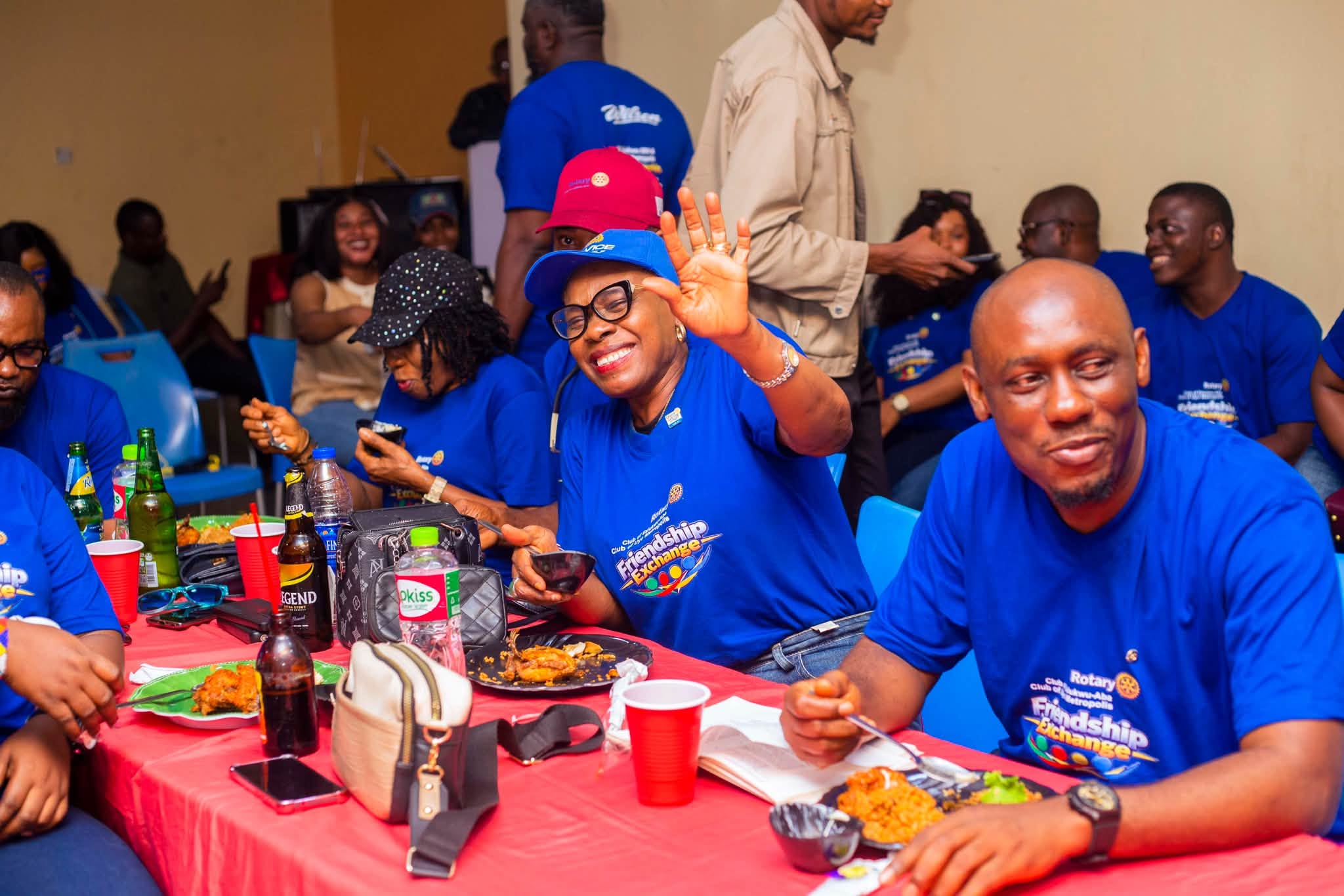 otarians and guests at the Rotary Friendship Exchange Uyo 2026 fellowship